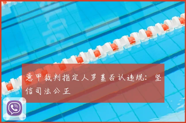 意甲裁判指定人罗基否认违规:坚信司法公正